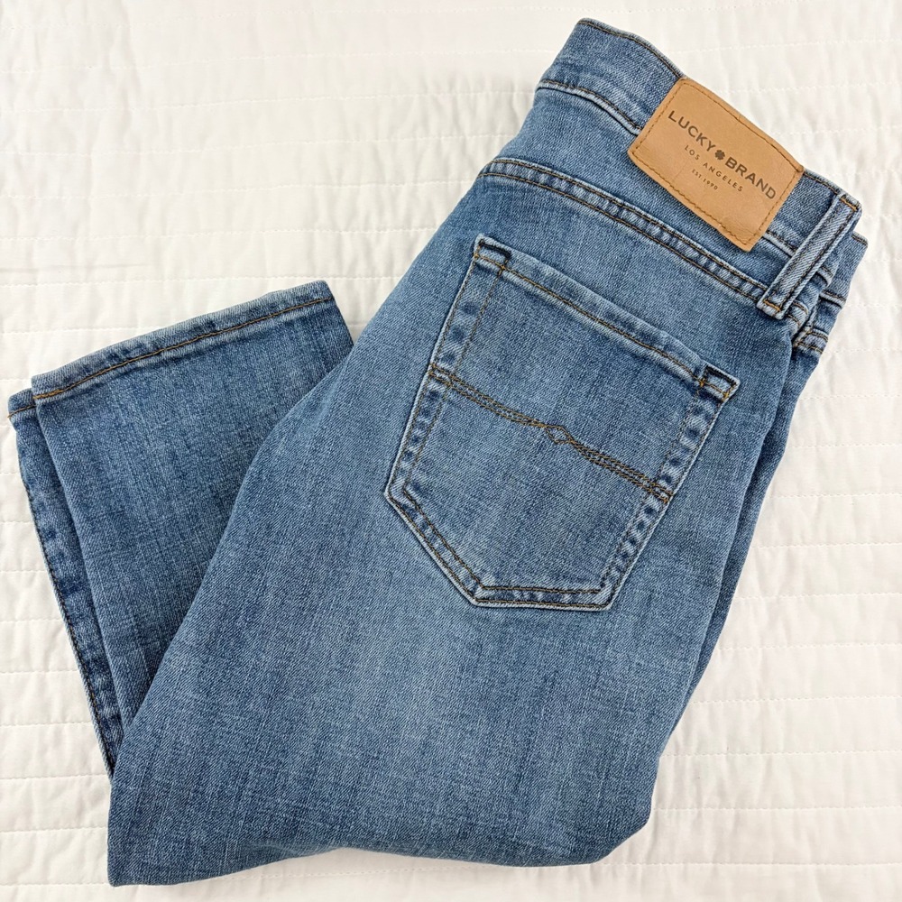 Lucky Brand 110 Slim Blue Medium Wash Stretch Denim Jeans Mens 29x32